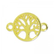 TRee of life spacer 2 rings 22 mm fine Gold plated x1