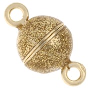 10 mm magnetized ball clasp with epoxy resin - 925 Sterling Silver Fine gold plated - Gold plated|raw }}