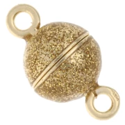 Gold - 10 mm magnetized ball clasp with epoxy resin - 925 Sterling Silver Fine gold plated - Gold plated 10 mm magnetized ball clasp with epoxy resin - 925 Sterling Silver Fine gold plated - Gold plated