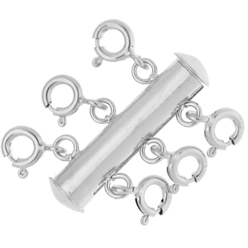 3-row sliding magnetic clasp 23 mm with clasps - 925 Sterling Silver x1