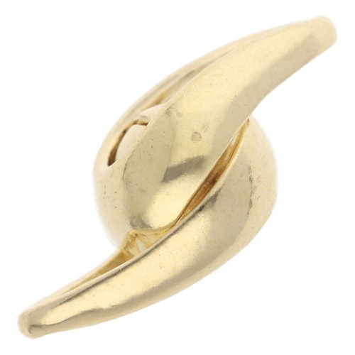 Magnetic Drop Clasp 17x7 mm - 925 Sterling Silver Fine gold plated x1