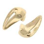 Magnetic Drop Clasp 17x7 mm - 925 Sterling Silver Fine gold plated x1