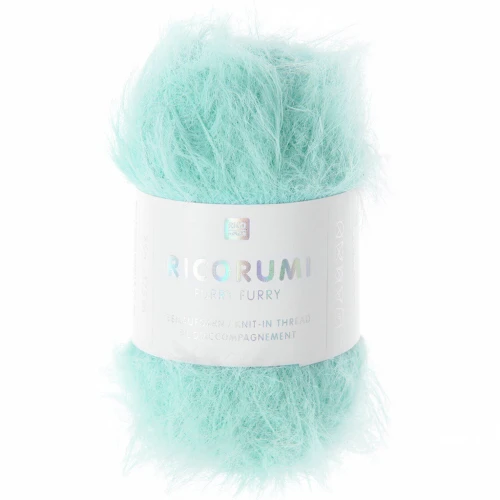 Faux fur yarn Ricorumi Furry Furry Rico Design Amigurumi Turquoise 005 x25g