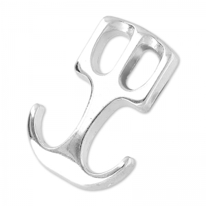 Hook clasp anchor 22x15 mm Antique Silver Plating x1