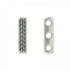 Spacer 3 rows 15x3.5 mm Antique Silver Plating x1
