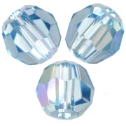 Round bead PureCrystal 5000 4 mm - Aquamarine Shimmer x20