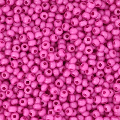 Preciosa Seed Beads 11/0 2 mm - Terra Intensive - Matte Fuchsia x 20 g