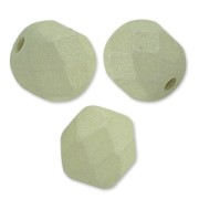 Fire Polished faceted round beads 6mm Opaque Beige Silk Mat x25|raw }}