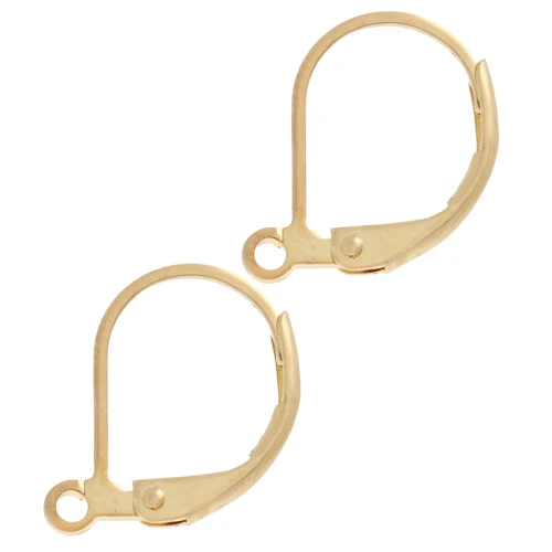 Sleepers with open ring 15 mm - Gold-plated 3 microns x2