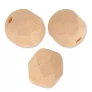 Fire Polished faceted round beads 6mm Opaque Light Peach Silk Mat x25