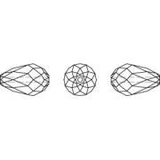 PureCrystal 5500 Pears Siam 9x6mm x4