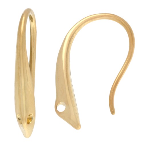 Ear hooks 16 mm - Fine gold plated x2