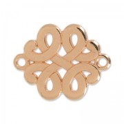 Celtic spacer 2 rings 17 mm gold tone rose x1