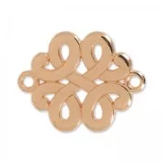 Celtic spacer 2 rings 17 mm gold tone rose x1
