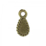 Drop pendants 11.5 mm bronze x4|raw }}