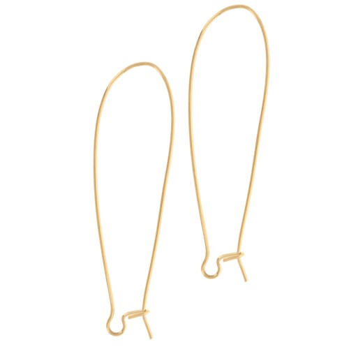 Hook earrings 48 mm - Gold x2