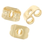 Earring backs - Ear studs 5x3.5 mm - Gold x10|raw }}