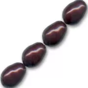 PureCrystal 5821 Pears 11x8mm Maroon Pearl x5