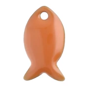 Mustard - Metal and epoxy resin fish beads 14x8 mm - Mustard x6 Metal and epoxy resin fish beads 14x8 mm - Mustard x6