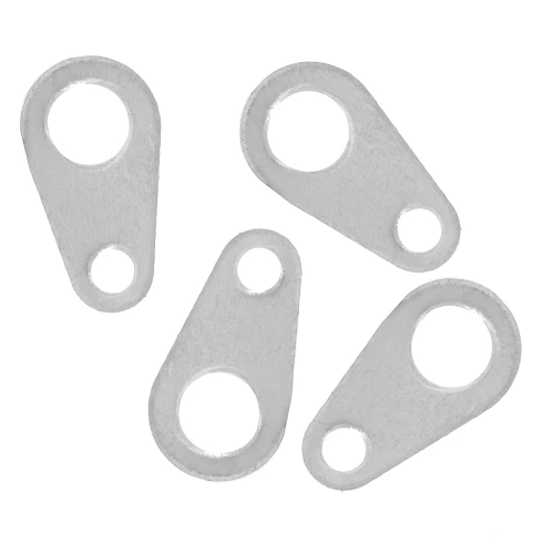 Oval Clasp Clips 6x3 mm - Silver x10
