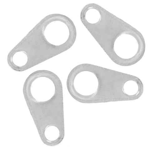 9x5 mm oval clasp fasteners - Silver x10