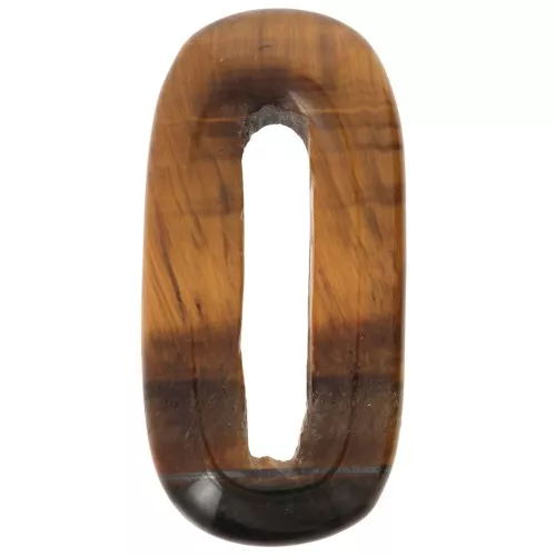 30x15 mm oval gemstone pendant - Tiger Eye x1