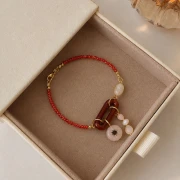 30x15 mm oval gemstone pendant - Red Jasper x1