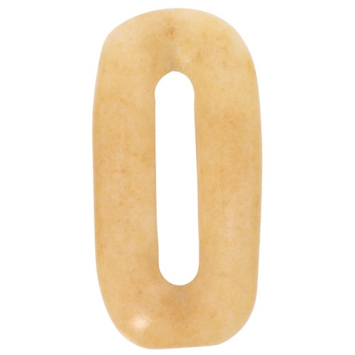 30x15 mm oval gemstone pendant - Tinted Jade - Yellow x1