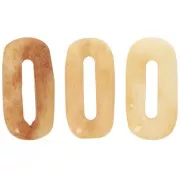 30x15 mm oval gemstone pendant - Tinted Jade - Yellow x1