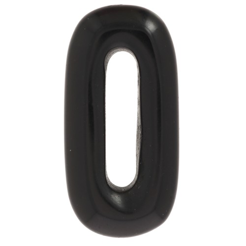 30x15 mm oval gemstone pendant - Black Obsidian x1