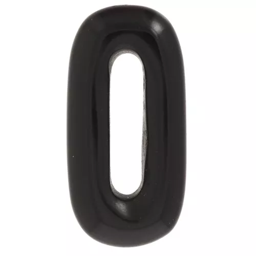 30x15 mm oval gemstone pendant - Black Obsidian x1