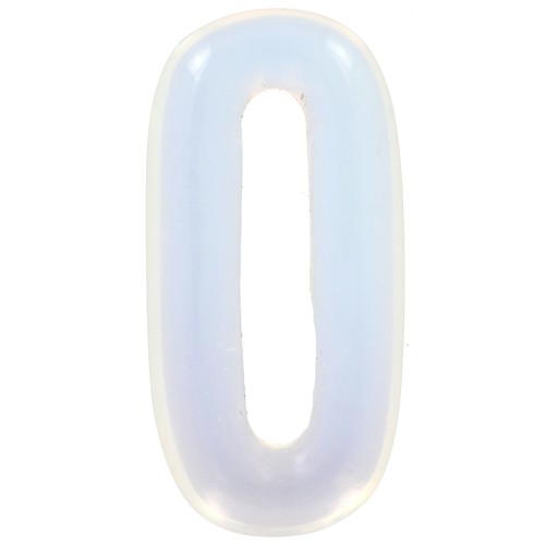 30x15 mm oval imitation gemstone pendant - Opalite x1