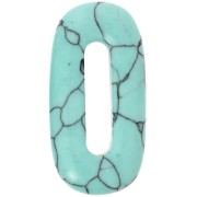 30x15 mm oval gemstone pendant - imitation Turquoise x1|raw }}