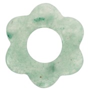 20 mm gemstone flower pendant - Aventurine x1