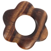 20 mm gemstone flower pendant - Tiger's eye x1|raw }}