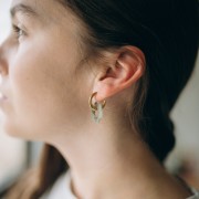 20 mm gemstone flower pendant - Red Jasper x1