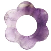 20 mm gemstone flower pendant - Amethyst x1|raw }}