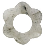 20 mm gemstone flower pendant - Labradorite x1