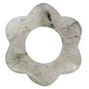 Labradorite - 20 mm gemstone flower pendant - Labradorite x1 20 mm gemstone flower pendant - Labradorite x1