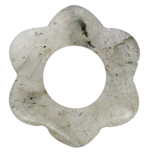 20 mm gemstone flower pendant - Labradorite x1