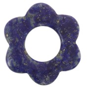 20 mm gemstone flower pendant - Lapis Lazuli x1|raw }}