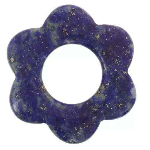20 mm gemstone flower pendant - Lapis Lazuli x1