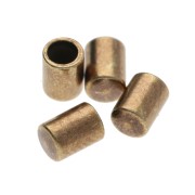 Tube ends for 2 mm cord - Bronze x10