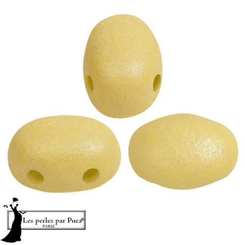 Glass beads Samos® by Puca® 5x7 mm - Vogue Canary Yellow Mat x10g
