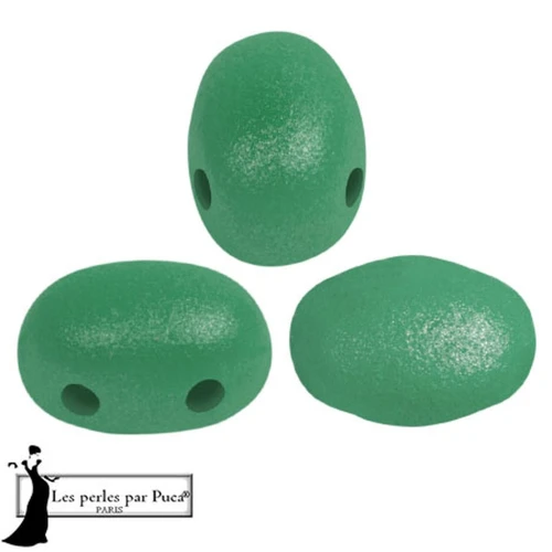 Glass beads Samos® by Puca® 5x7 mm - Vogue Green Garden Mat x10g