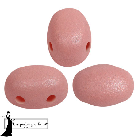 Glass beads Samos® by Puca® 5x7 mm - Vogue Rose Nude Mat x10g