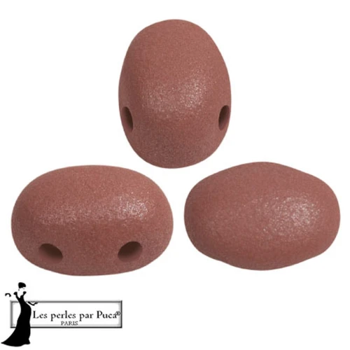 Glass beads Samos® by Puca® 5x7 mm - Vogue Terracotta Mat x10g