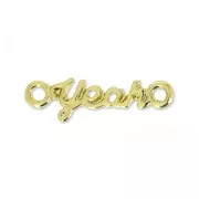 Separator 2 rings Made by Me Yeah 20 x 5.5 mm Gold tone