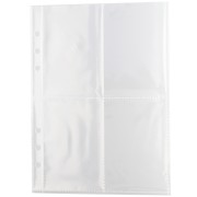 Pack of 10 4-compartment sheets for jewelry storage binder