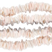 Square shell chip beads 8 - 11 mm - Pinkish white x40cm|raw }}